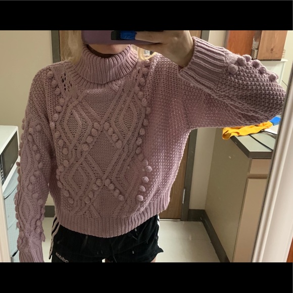 Knitted pink turtle neck - Picture 5 of 6